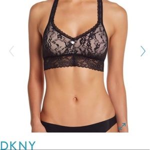 DKNY Black Lace Racerback Bralette